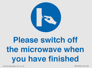 Please switch off the microwave when you have finished